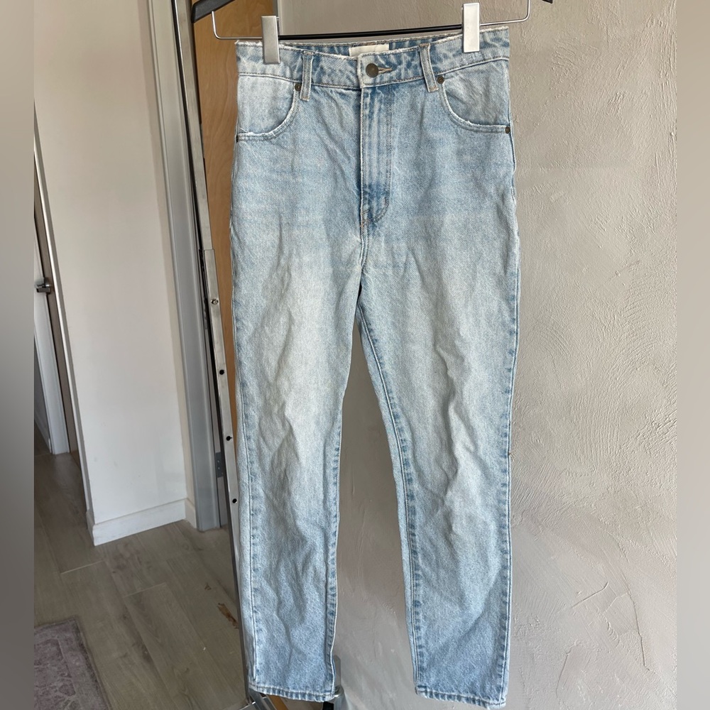 ROLLAS HIGH RISE RELAXED DUSTER DENIM JEANS | Size 25